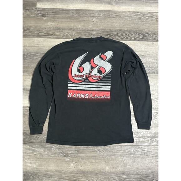 Vintage Delta #68 Jeff Karns Automotive Long Sleeve Shirt Made In USA Men Medium - Picture 6 of 7